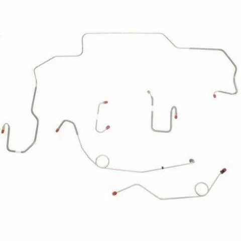 1969-1970 Dodge Coronet Front Brake Line Kit Power Disc Brakes Stainless RKT6802SS